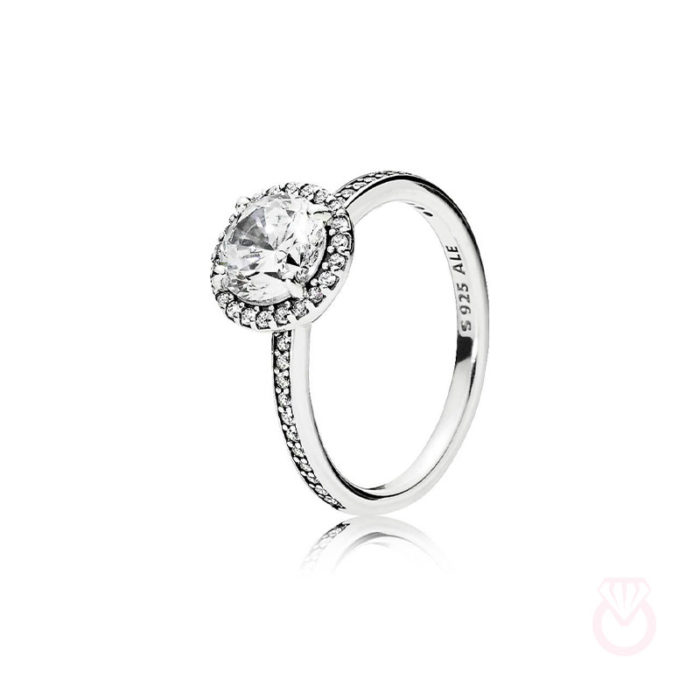 PANDORA Anillo en plata de ley Elegancia Clásica mujer plateado  196250CZ