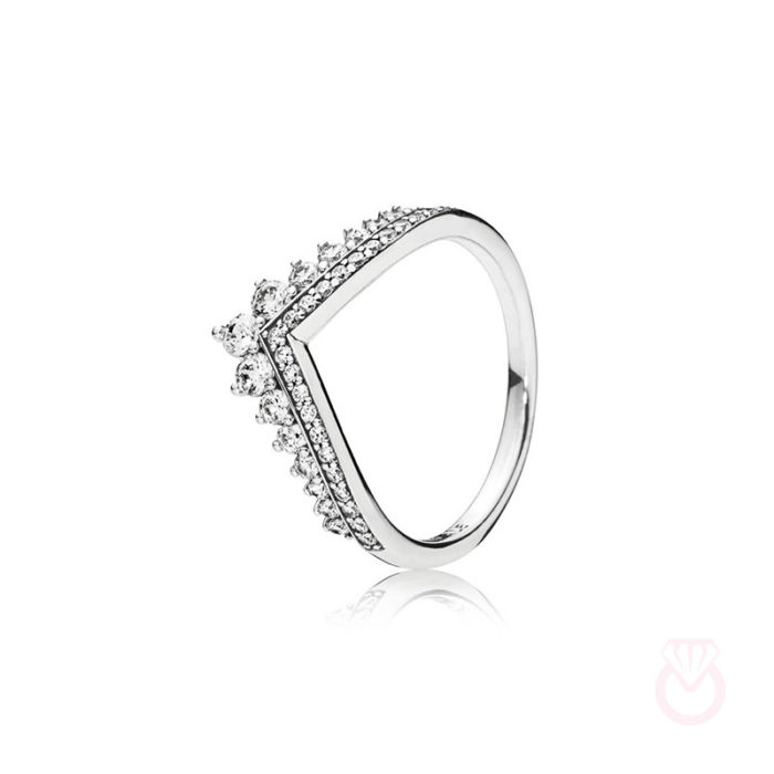 PANDORA Anillo en plata de ley Deseo de la Princesa mujer plateado  197736CZ