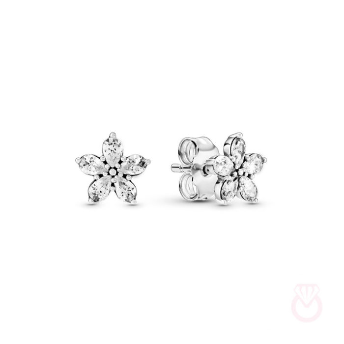 PANDORA Pendientes en plata de ley Copos de Nieve Brillantes mujer plateado  299239C01