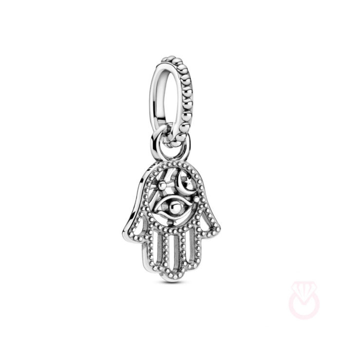 PANDORA Charm colgante en plata de ley Hamsa Protectora mujer plateado  799144C00