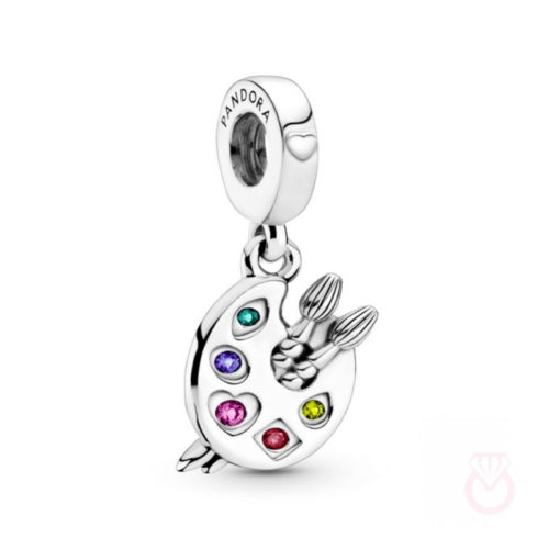 PANDORA Charm Colgante en plata de ley Paleta de Artista Metal: plata de primera ley con circonita mujer   799320C01