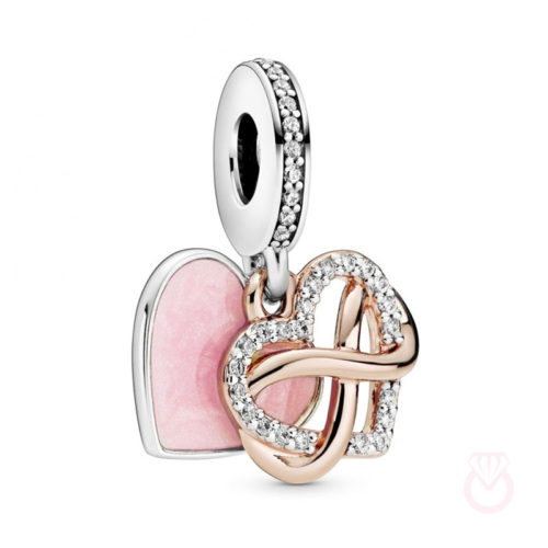 PANDORA Charm Colgante en Pandora Rose Corazón Infinito Brillante mujer plateado  788878C01