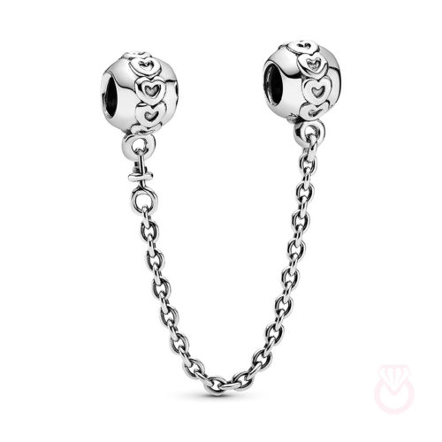 PANDORA CADENA DE SEGURIDAD PANDORA CORAZONES mujer plateado  791088-05