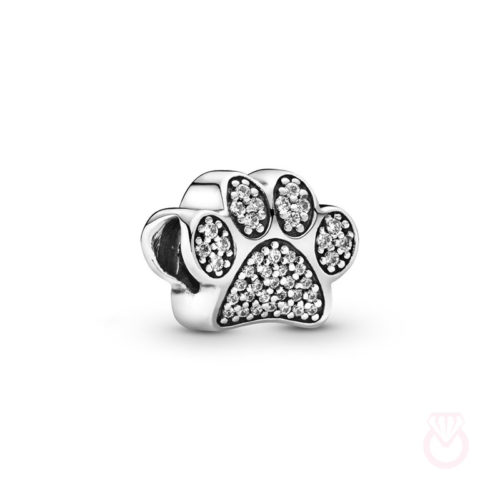 PANDORA Charm huella de mascota mujer plateado  791714CZ