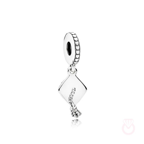 PANDORA Charm colgante birrete mujer plateado  791892