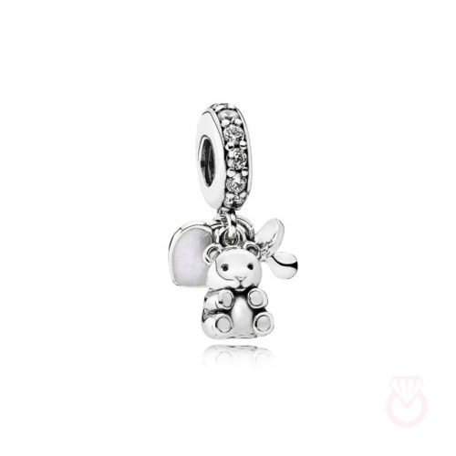 PANDORA Charm colgante en plata de ley Tesoros de Bebé mujer plateado  792100CZ