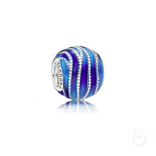 PANDORA Charm en plata de ley Remolino Azul mujer plateado  797012ENMX