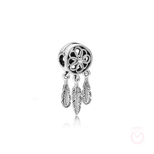 PANDORA Charm en plata de ley Atrapasueños mujer rosa  797200