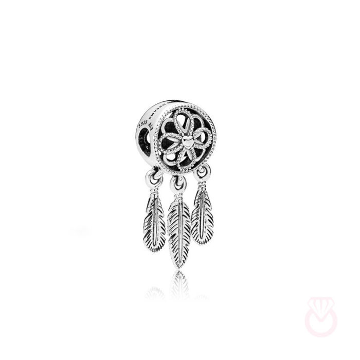 PANDORA Charm en plata de ley Atrapasueños mujer rosa  797200