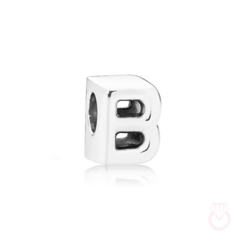 PANDORA Charm en plata de ley Letra B mujer plateado  797456