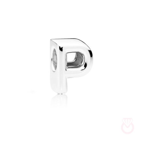 PANDORA Charm en plata de ley Letra P mujer plateado  797470