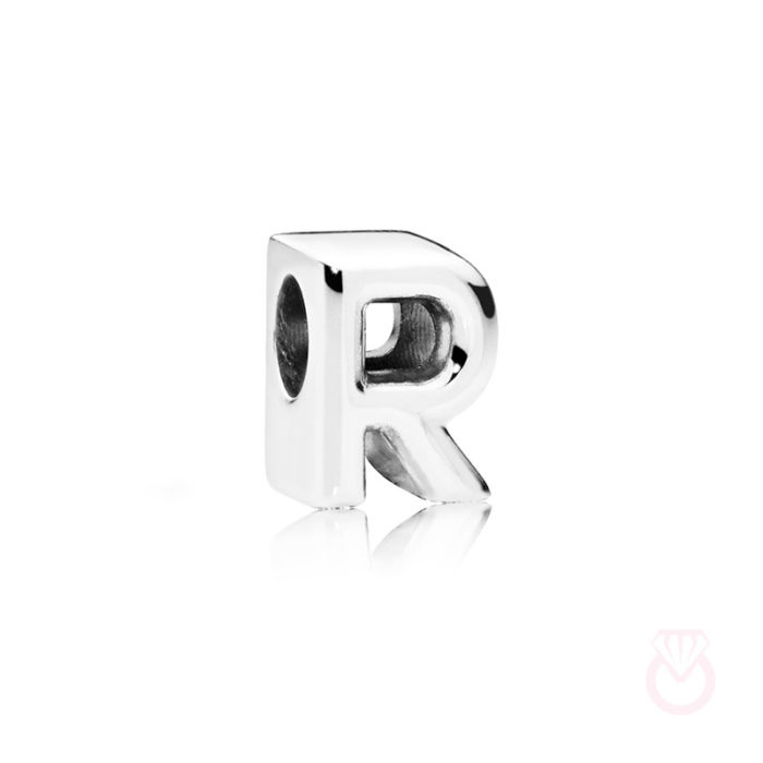 PANDORA Charm en plata de ley Letra R mujer plateado  797472