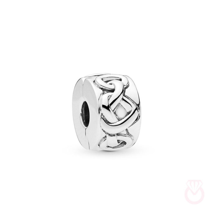 PANDORA Clip Corazones Anudados en plata de primera ley mujer plateado  798035