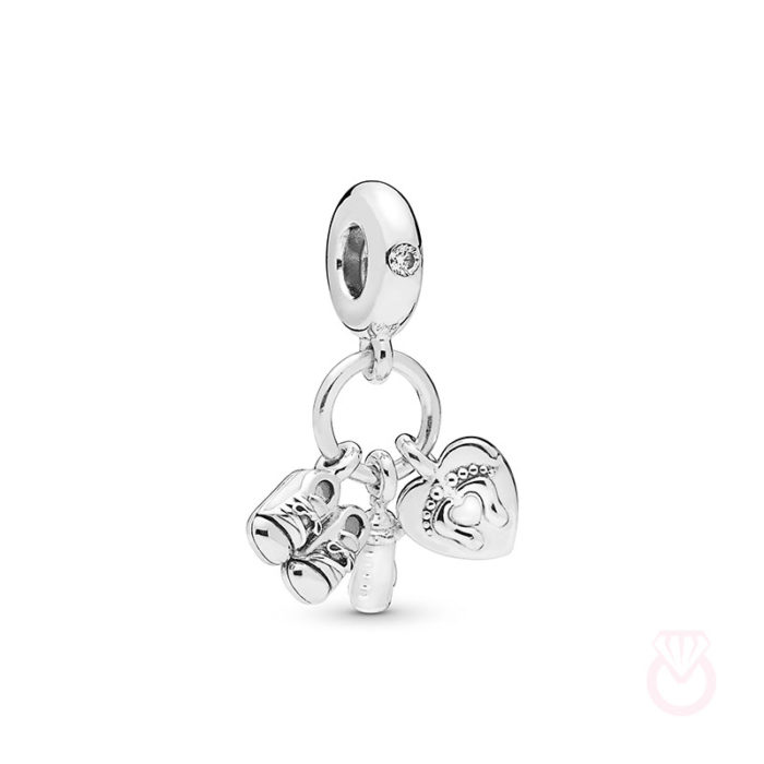 PANDORA Charm colgante en plata de ley Mi Bebé mujer plateado  798106CZ