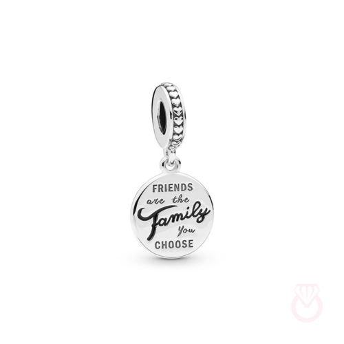 PANDORA Charm colgante en plata de ley Los Amigos Son Familia mujer plateado  798124EN16