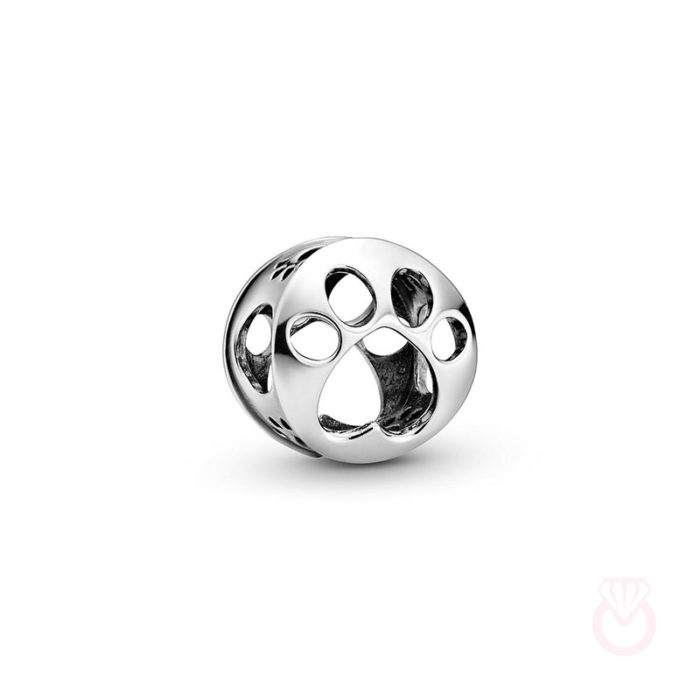 PANDORA Charm en filigrana plata Huella mujer plateado  798869C00