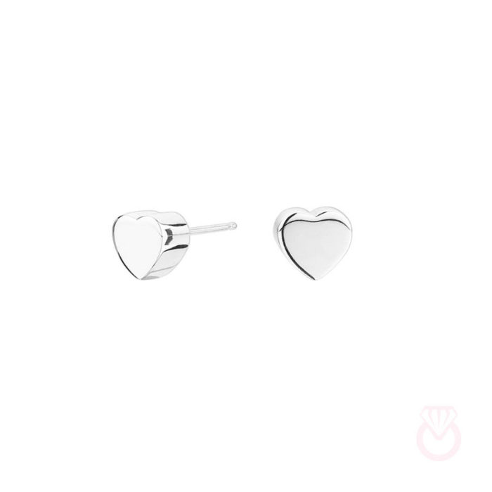 ITEMPORALITY Pendientes Cube Corazón Plata mujer plateado  SEA-100-048-UU