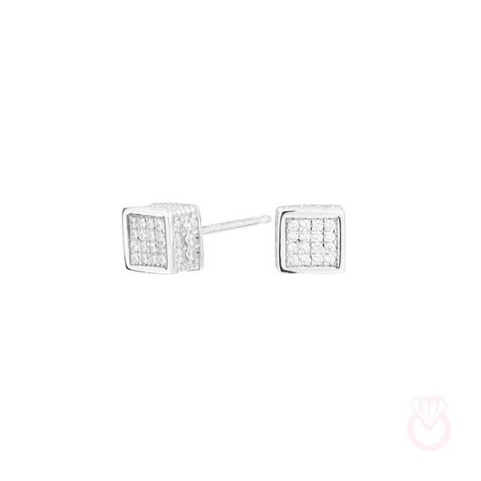 ITEMPORALITY Pendientes Cube Cuadrado Plata mujer plateado  SEA-101-047-UU