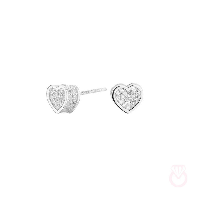 ITEMPORALITY Pendientes Cube Corazón Plata mujer plateado  SEA-101-048-UU