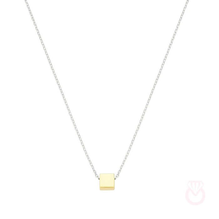 ITEMPORALITY Collar Cube Bicolor mujer dorado  SNL-400-007-UU