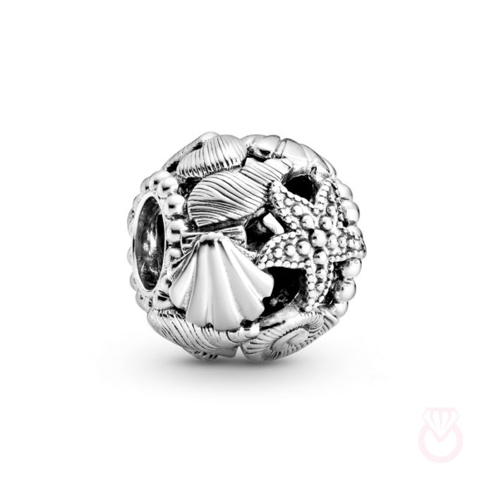 PANDORA Charm Estrella de Mar, Concha y Corazones. mujer plateado  798950C00