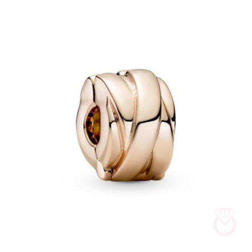 PANDORA Clip Cintas Pulidas mujer rosa  789502C00