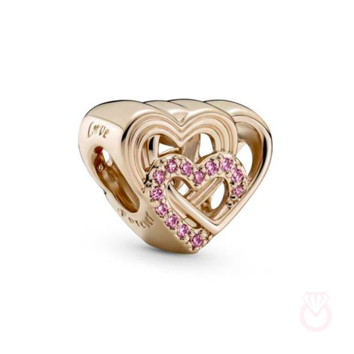 PANDORA Charm Corazones de Amor Entrelazados mujer rosa  789529C01