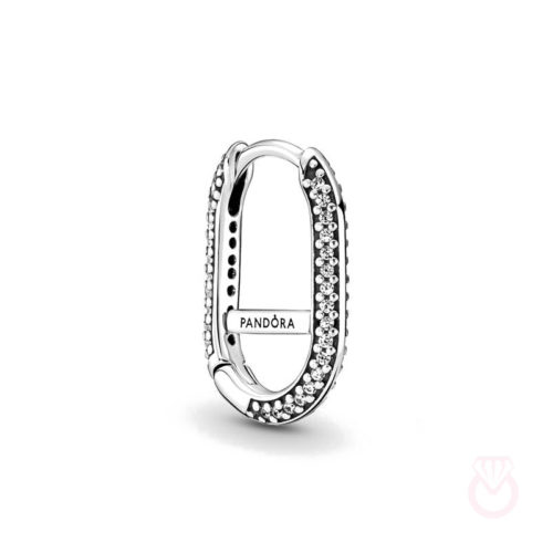 PANDORA Pendiente Link en Pavé Pandora ME mujer plateado  299682C01