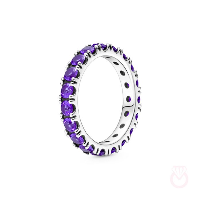 PANDORA Anillo Eternity Brillante Azul mujer plateado  190050C02