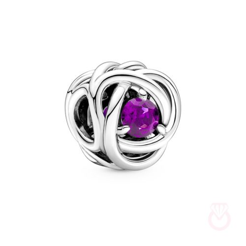 PANDORA Charm Círculo Eternity Morado mujer plateado  790065C02