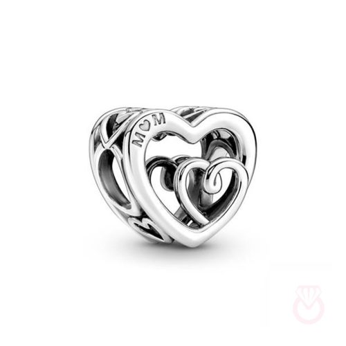 PANDORA Charm en plata de ley Corazones Infinitos Entrelazados mujer plateado  790800C00