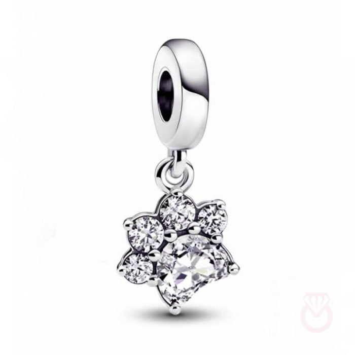 PANDORA Charm Colgante en plata de ley Huella de Mascota Brillante mujer plateado  792247C01