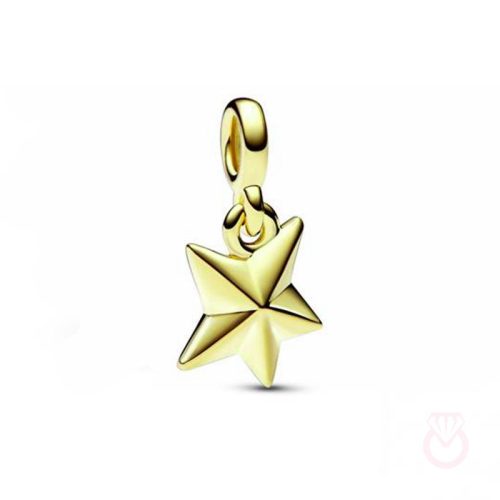 PANDORA Mini Colgante Estrella Facetada Pandora ME mujer dorado  762299C01