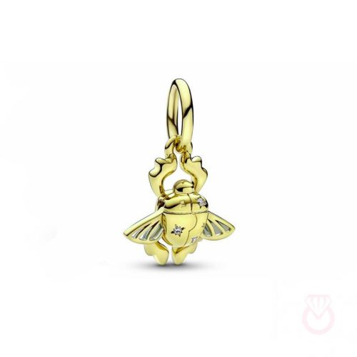 PANDORA Charm Colgante  Escarabajo Aladdín de Disney Pandora mujer dorado  762345C01