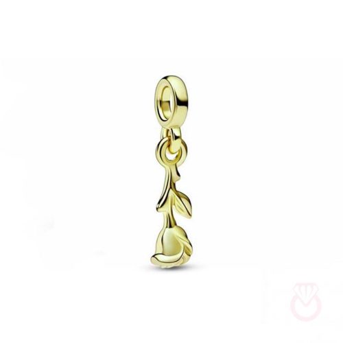 PANDORA Mini Colgante Pandora ME con un recubrimiento en  oro de 14k Rosa Romance mujer amarillo  762467C00