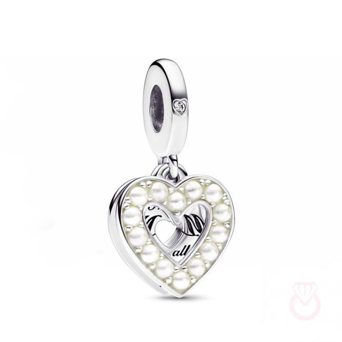 PANDORA Charm Colgante Doble en plata de ley  mujer plateado  792649C01